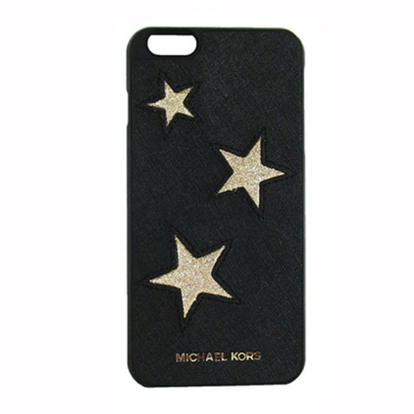 MICHAEL KORS Black Leather iPhone 6 Plus Phone Cas - Picture 1 of 2